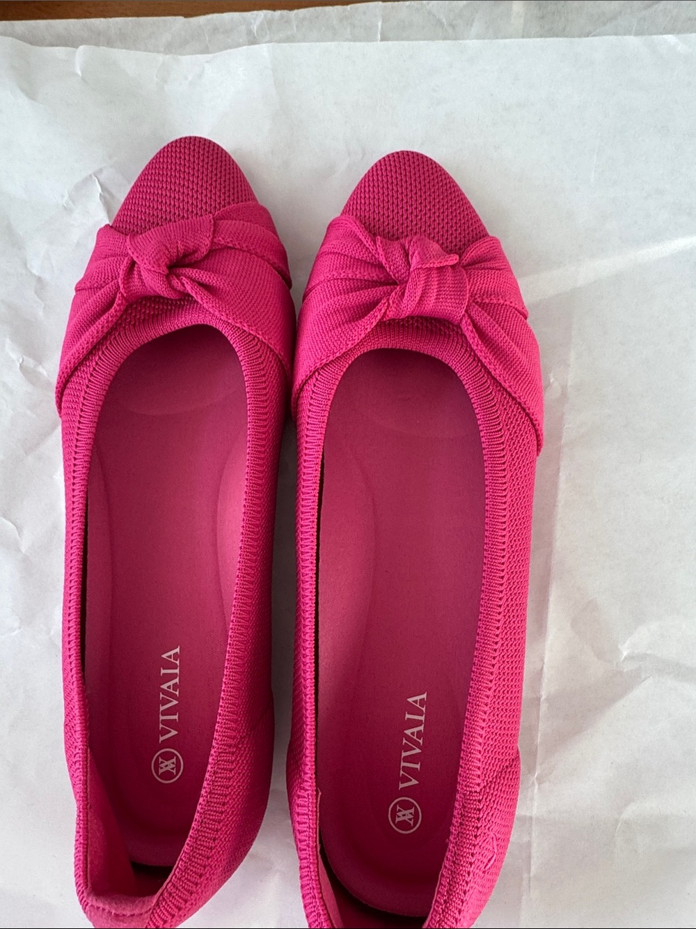 VIVAIA Fuchsia Knot Ballet Flats – Slip-On Comfort